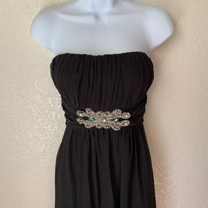 Windsor Black Jeweled Special Occasion Dress